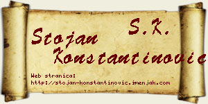 Stojan Konstantinović vizit kartica